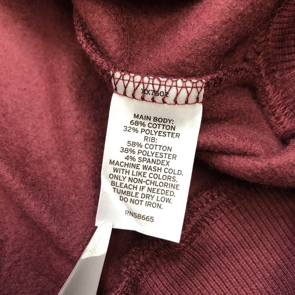 BP Nordstrom Sweatshirt Womens Small Burgundy Fleece Long Sleeve Pullover - Picture 6 of 8